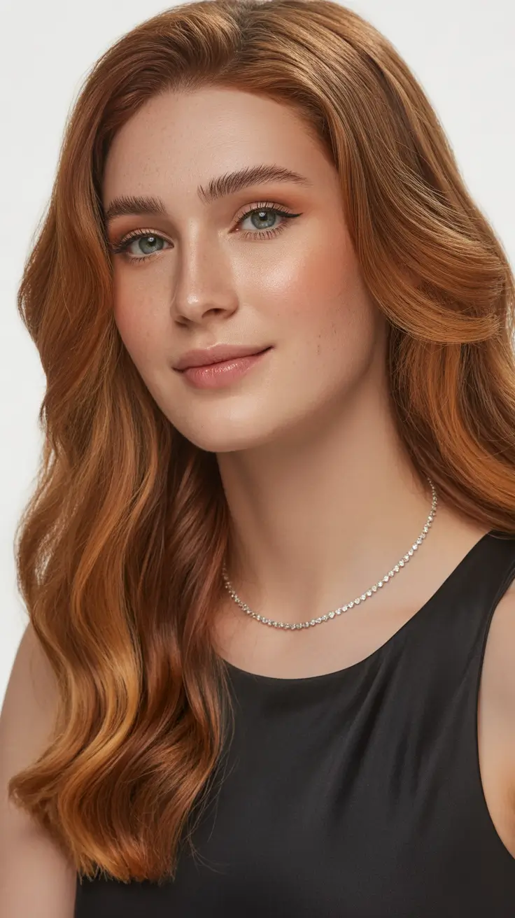 hairstyles for medium length hair 2026 Honey-Soft Waves With Sunlit Depth