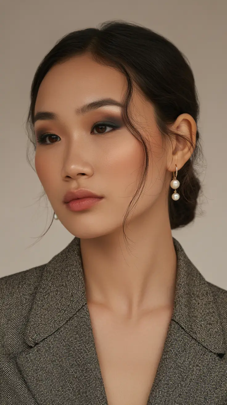 hairstyles for medium length hair 2026 Minimalist Low Bun With Face-Framing Strands