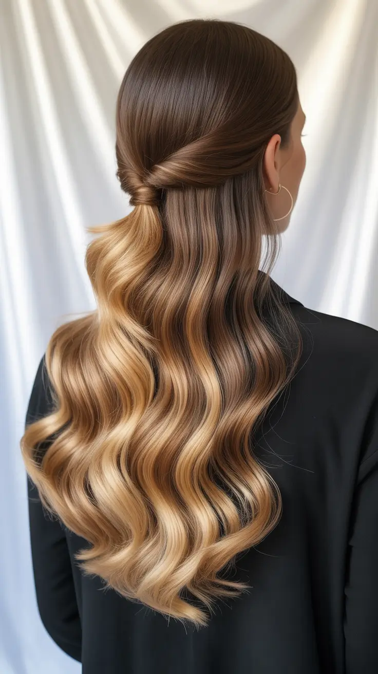 Half up half down hair inspiration 2026 Golden Length with a Polished Half Twist