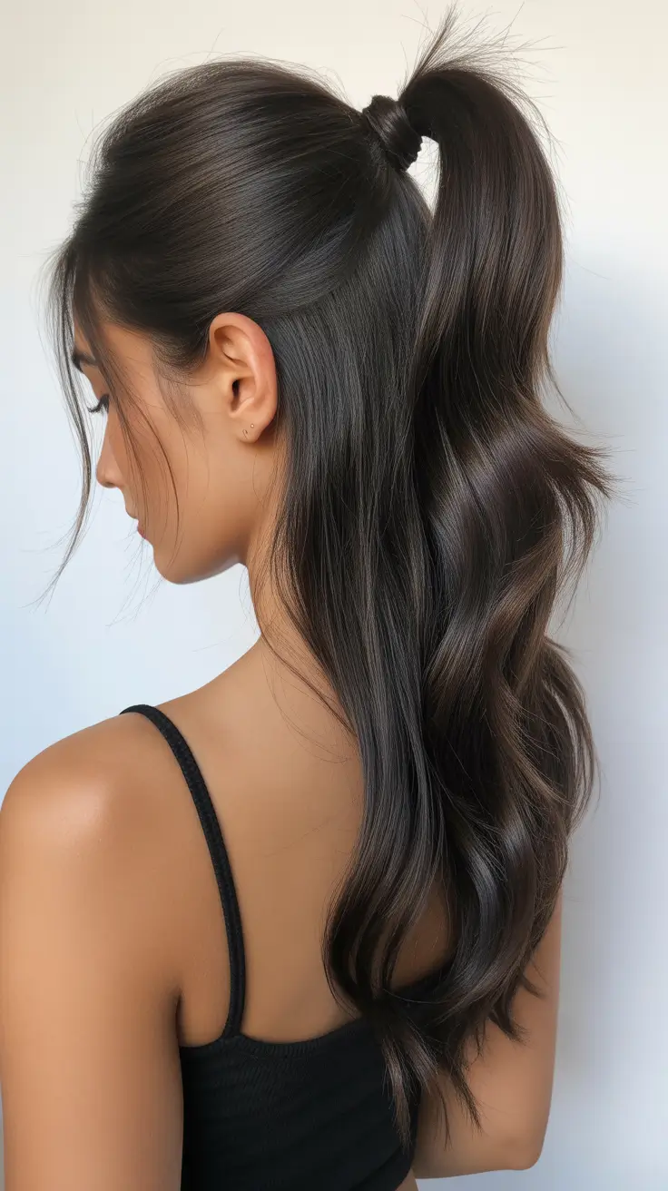 Half up half down hair inspiration 2026 High Half Pony with Soft Length Movement