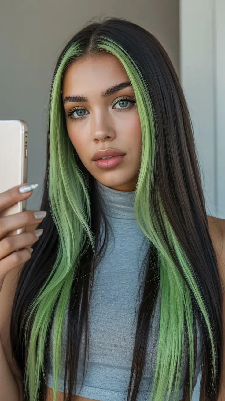 Long Haircut Ideas 2026 Mint Money Piece Magic