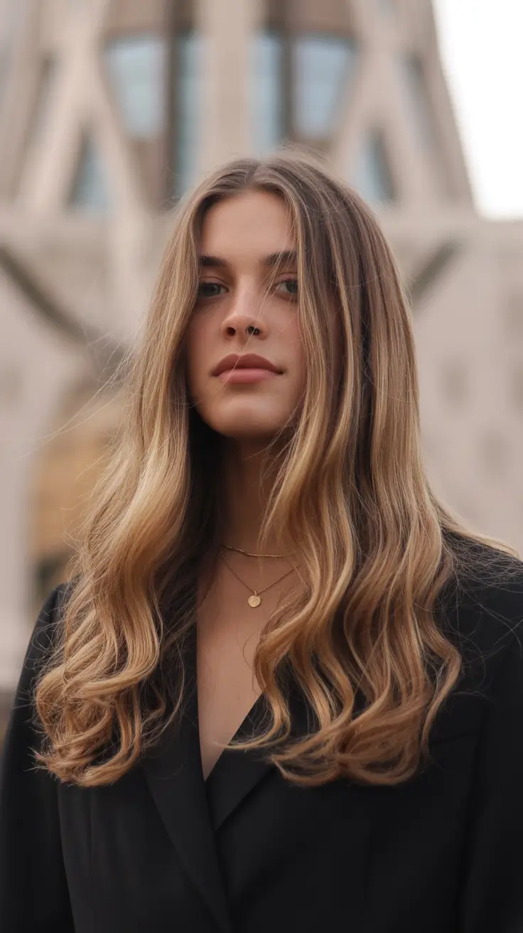 Long Haircut Ideas 2026 Soft Beige Waves with Natural Layers