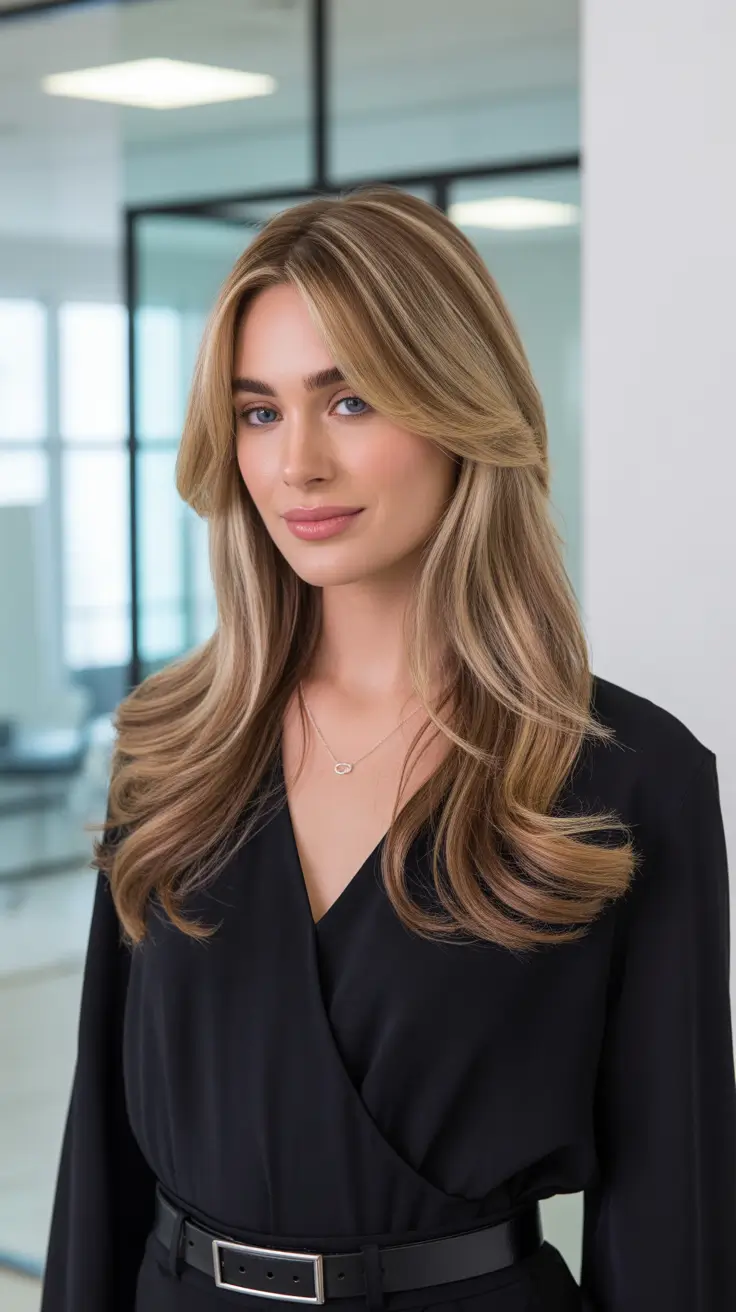 Long Haircut Ideas 2026 Golden Flow with Side Part Layers