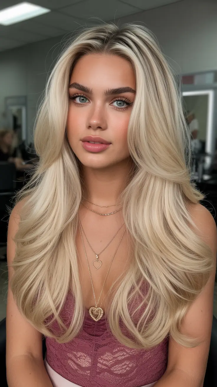 Long Haircut Ideas 2026 Vanilla Blonde Butterfly Layers