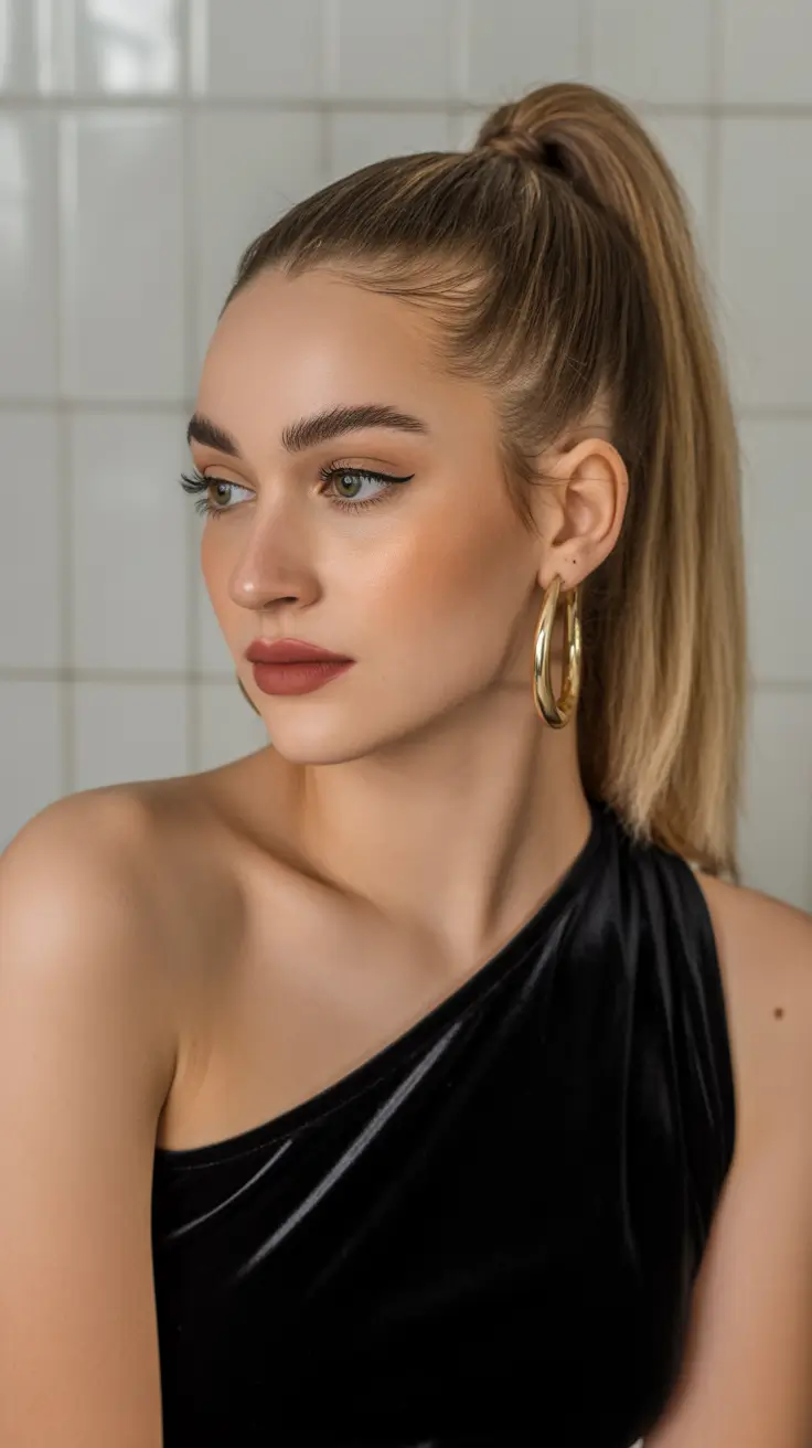 Modern ponytail hairstyles 2026 Clean High Shine Tail