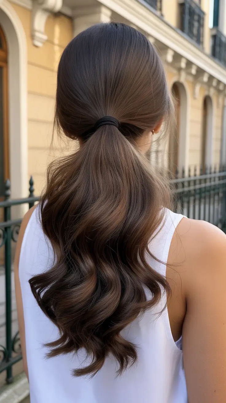 Modern ponytail hairstyles 2026 Classic Flow Ponytail