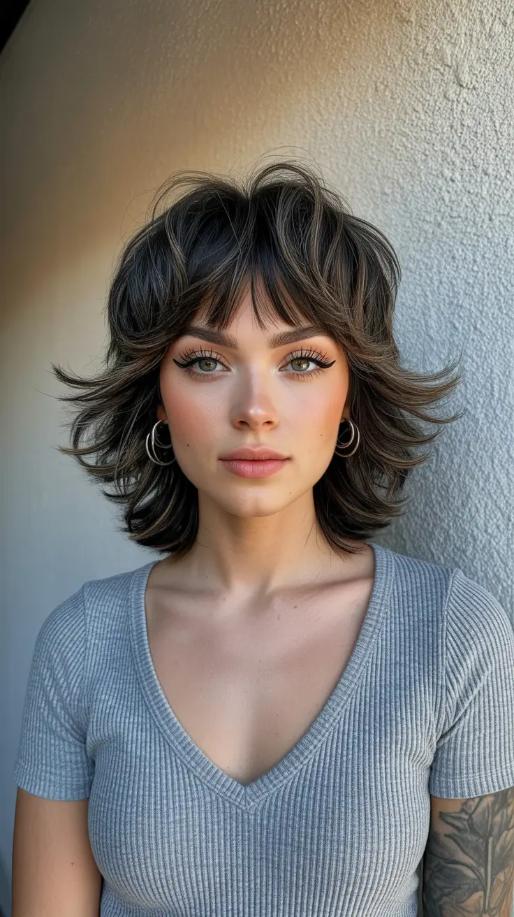 Modern shag hairstyles 2026 Short Soft Shag With Airy Layers And Natural Lift