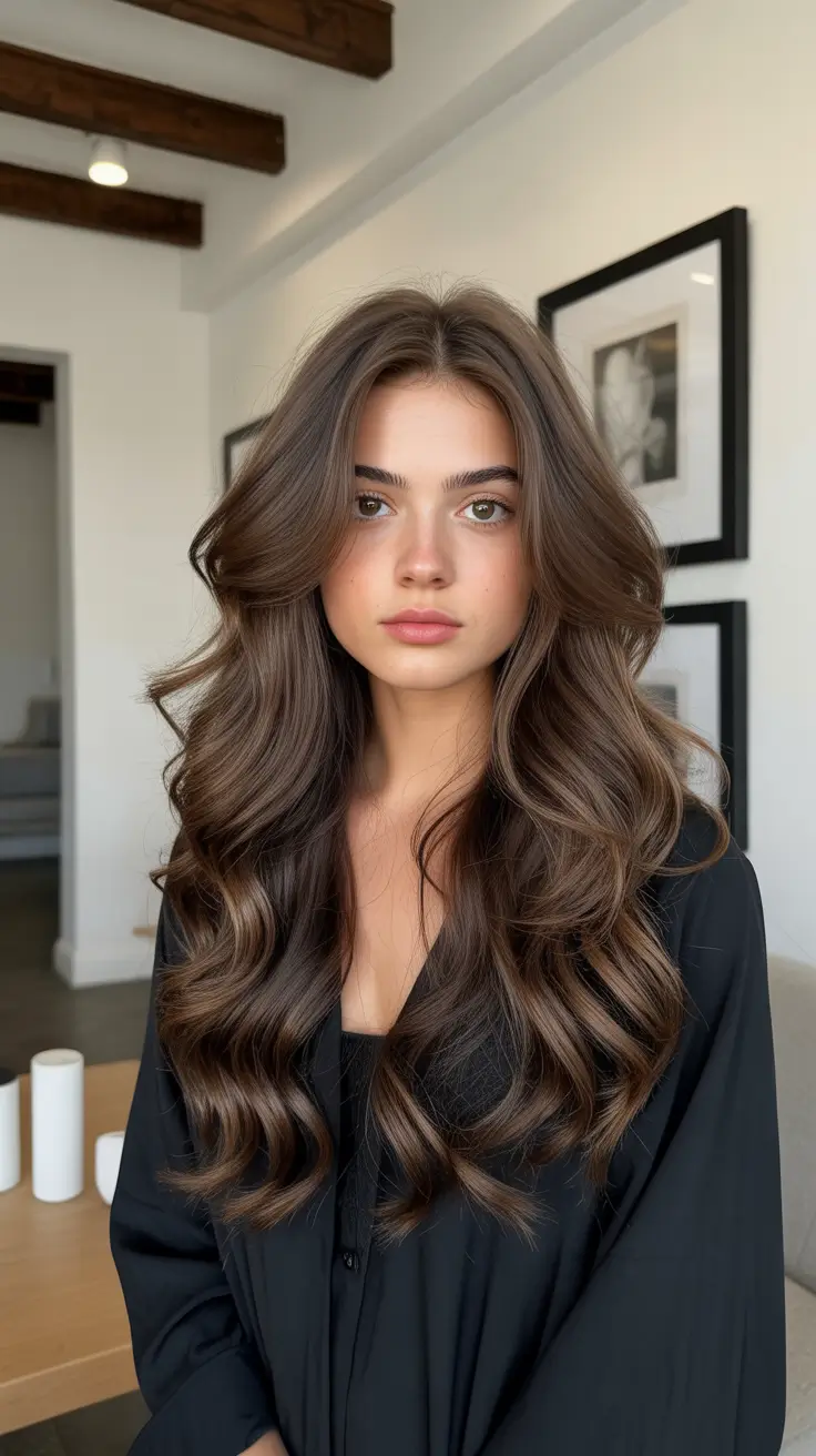 Modern wavy haircuts 2026 Chocolate Melt Layers