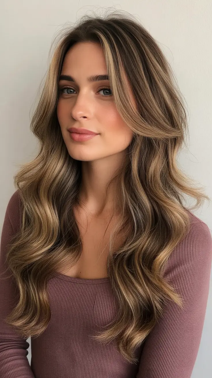 Modern wavy haircuts 2026 Toasted Blonde Balayage