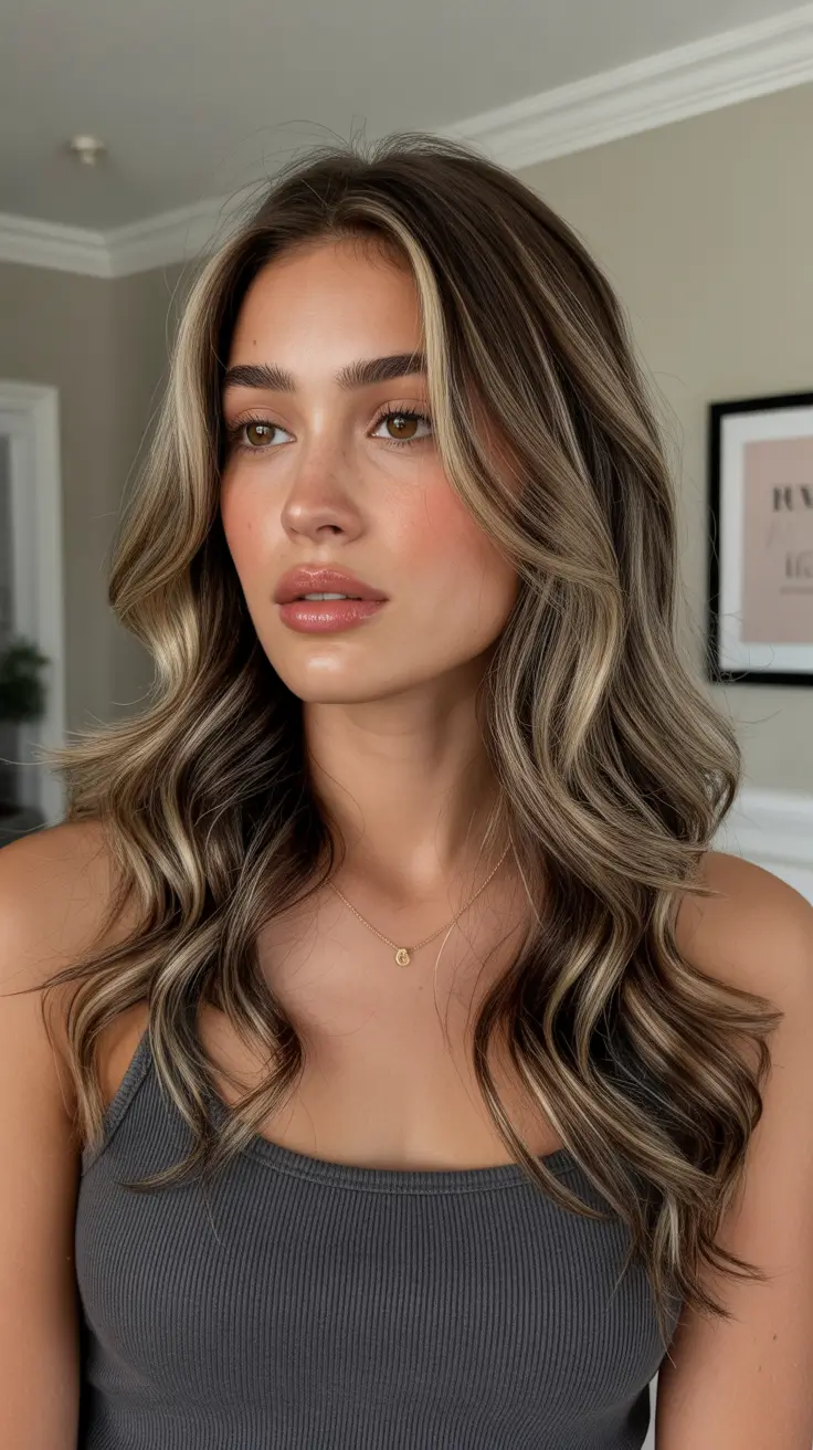 Modern wavy haircuts 2026 Mocha Blonde Dimension