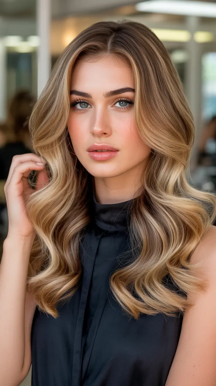 Modern wavy haircuts 2026 Vanilla Blonde Elegance