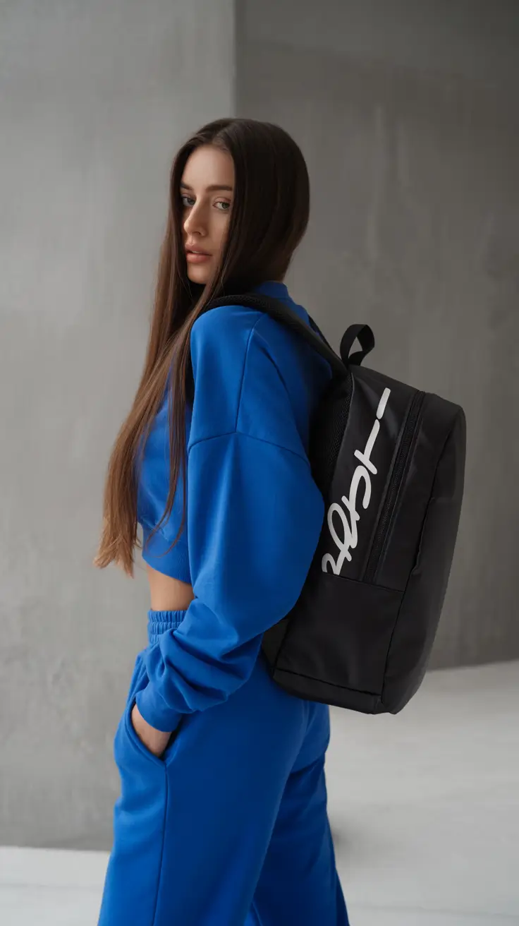 modest outfits casual Blue Tracksuit Energy