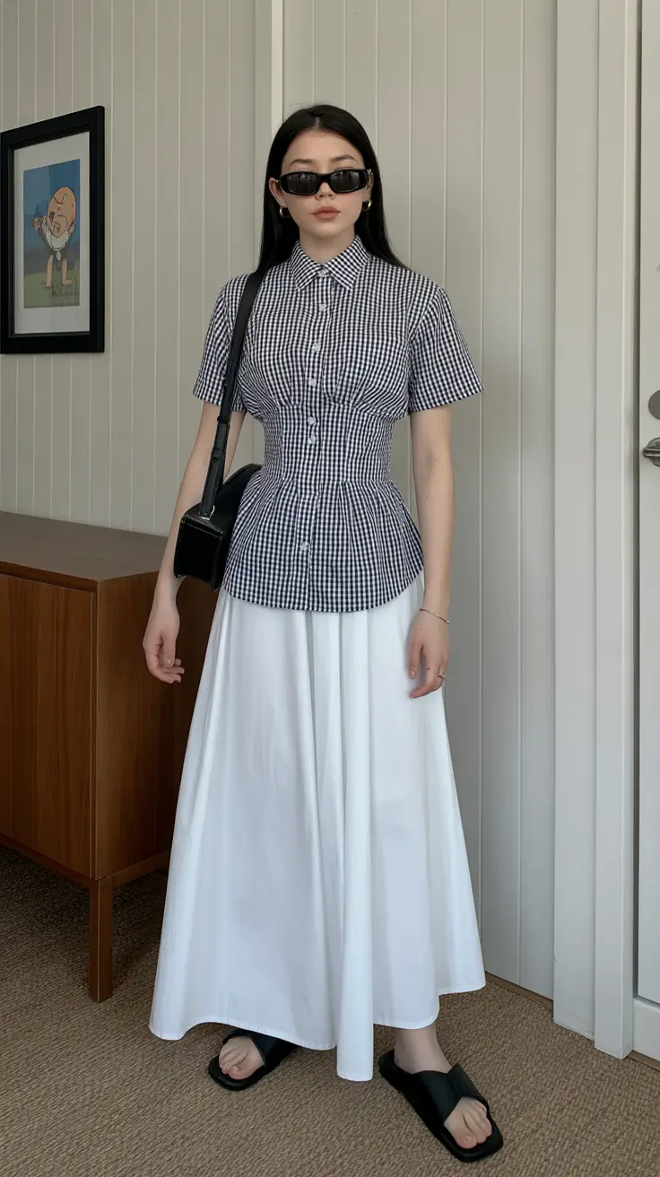 modest outfits aesthetic Gingham Revival