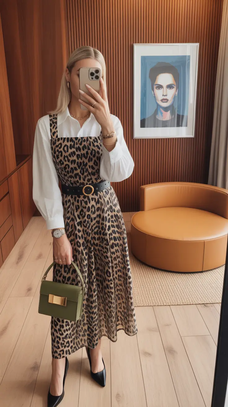 modest outfits for women Leopard Chic Reinvented
