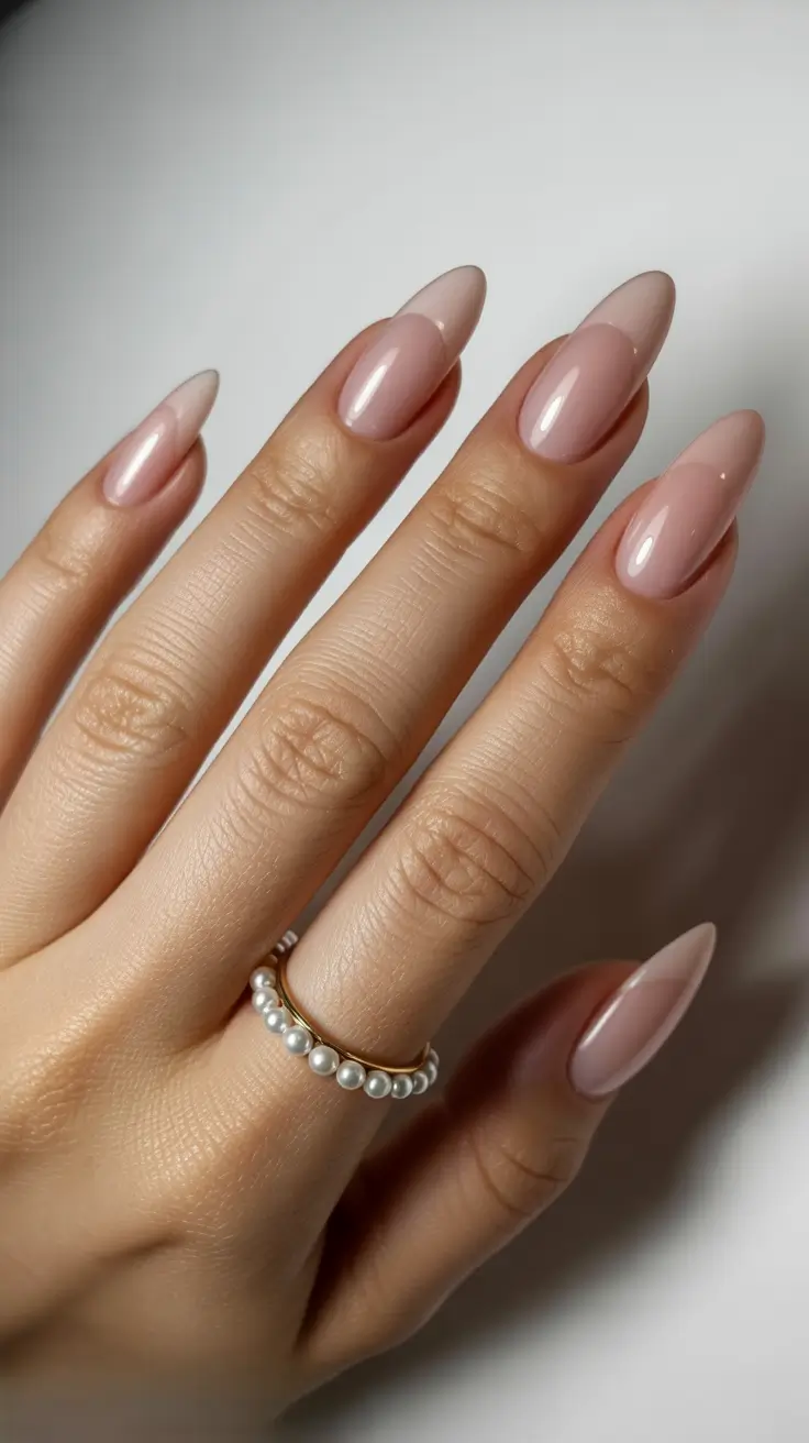 nude nail designs 2026 Silky Almond Nude Perfection