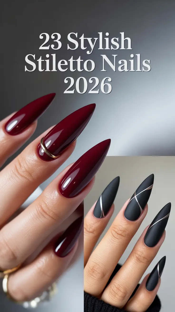Stylish Stiletto Nails 2026: Fresh Ideas for Bold, Pretty & Elegant Designs