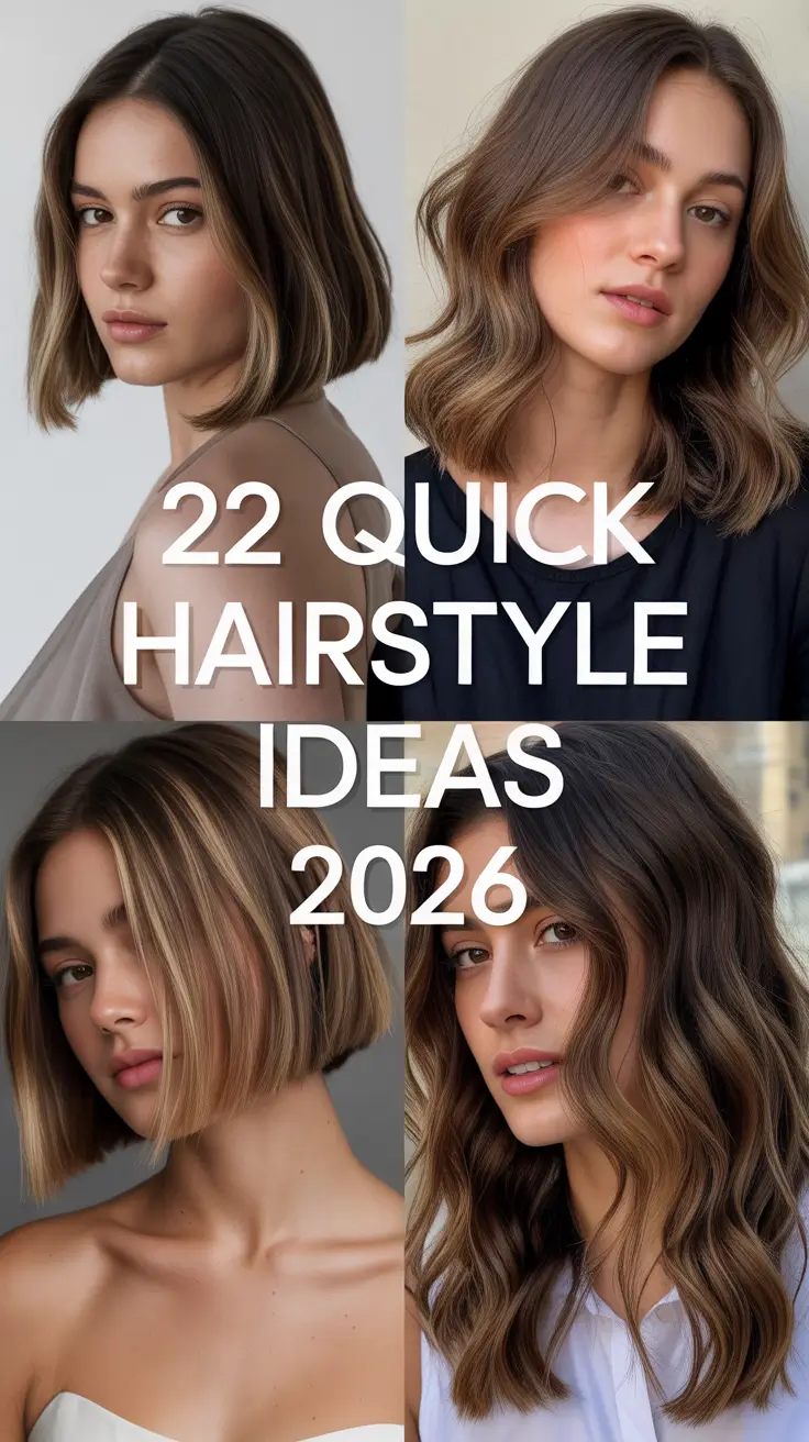 Quick Hairstyle Ideas 2026: Easy & Cute Looks for Every Hair Type