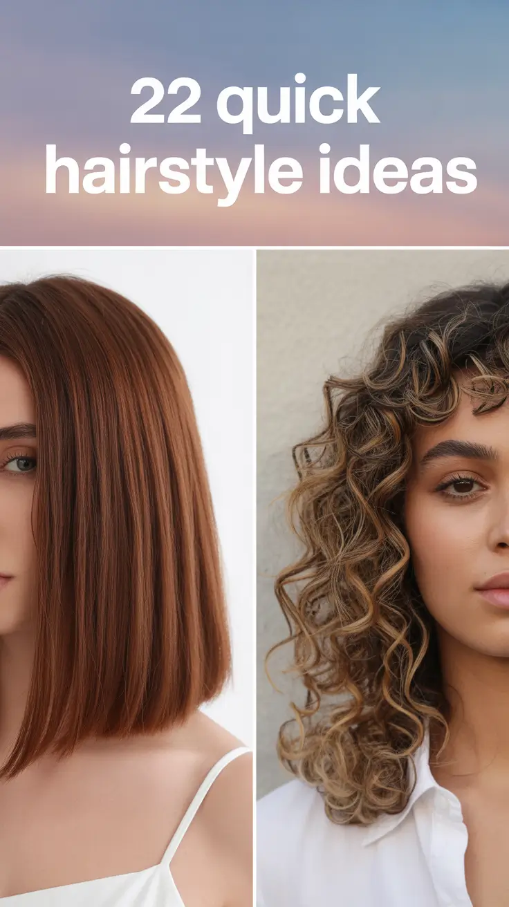 Quick Hairstyle Ideas 2026: Easy & Cute Looks for Every Hair Type
