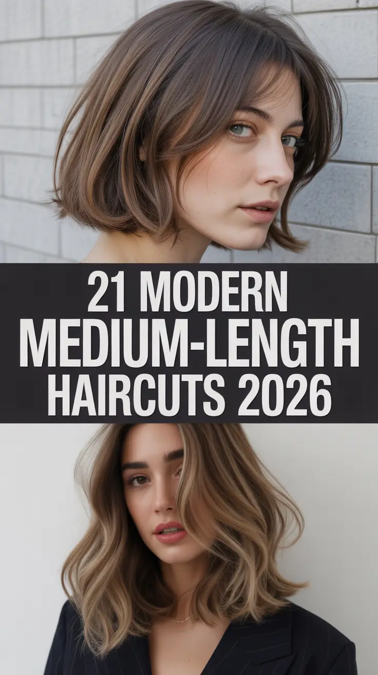 Modern Medium-Length Haircuts 2026: Trendy Layered and Butterfly Styles for Every Woman