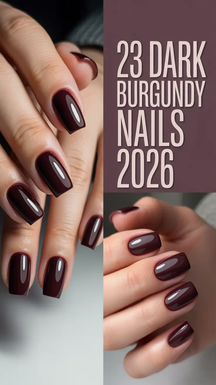 Dark Burgundy Nails 2026: Trending Designs & Inspo for the New Season