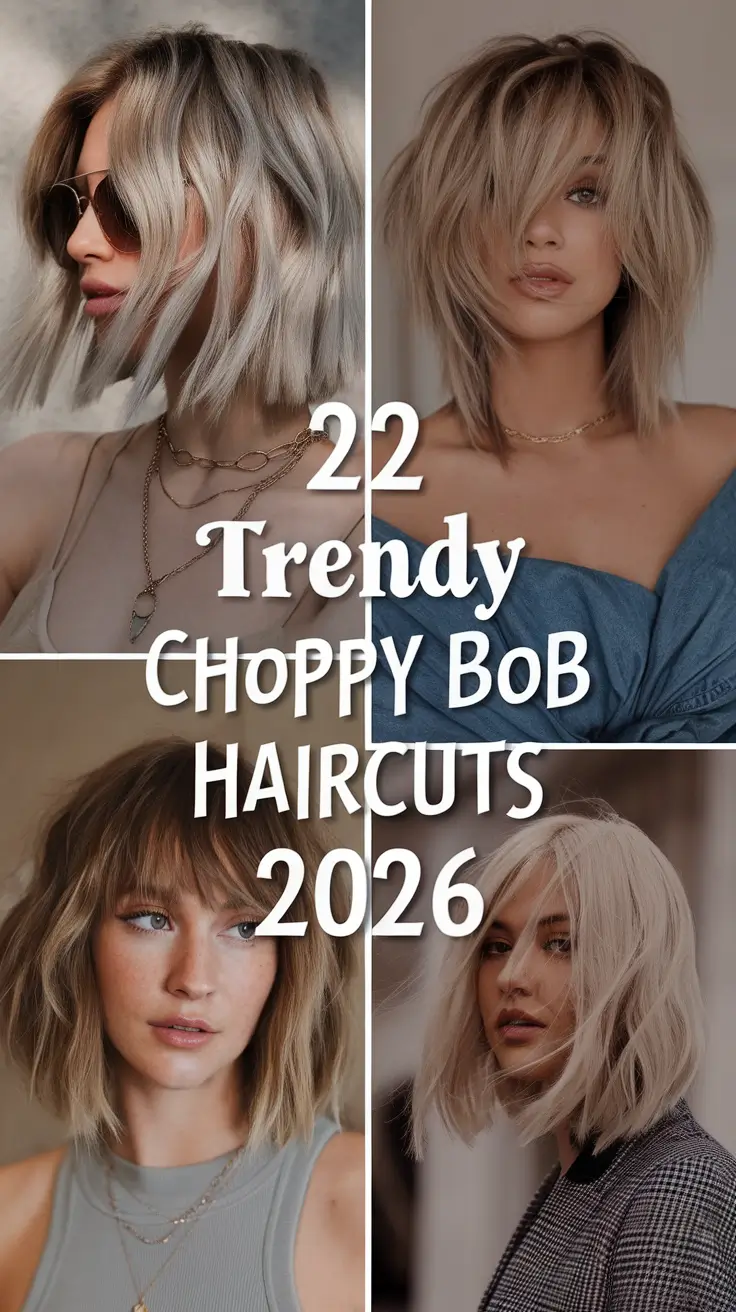 Trendy Choppy Bob Haircuts 2026: Modern Short Styles for Every Woman