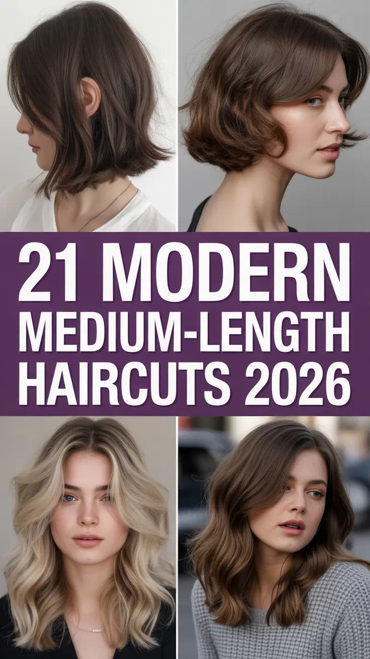 Modern Medium-Length Haircuts 2026: Trendy Layered and Butterfly Styles for Every Woman