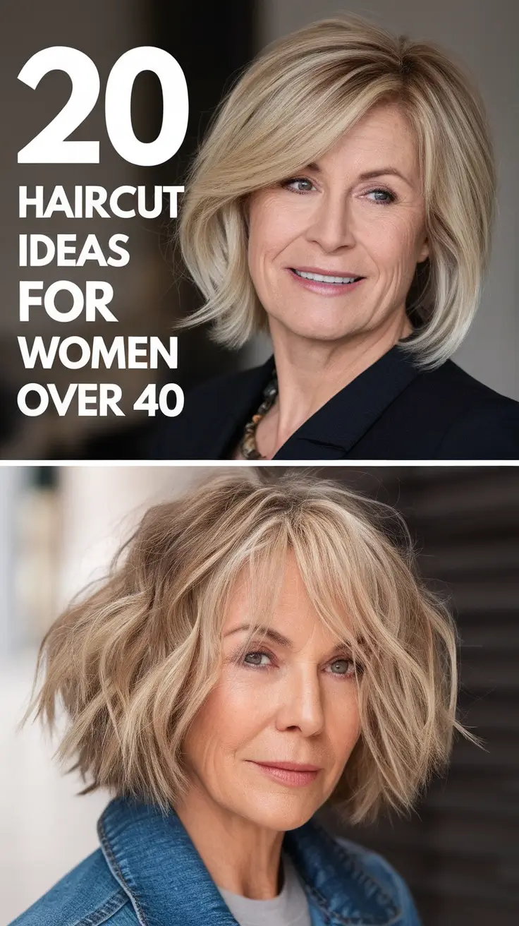 Haircut Ideas for Women Over 40 2026: Modern, Layered & Low-Maintenance Looks to Try This Year