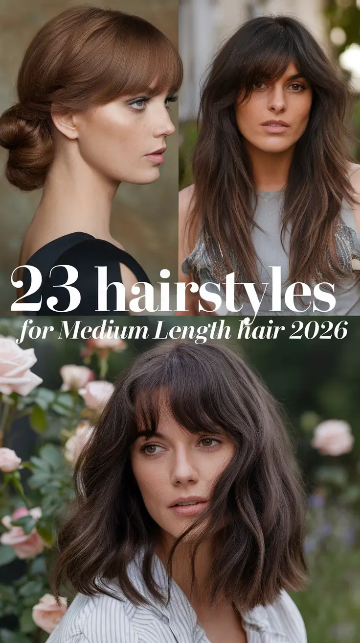 Hairstyles for Medium Length Hair 2026: Trendy Cuts, Waves, Layers and Styling Ideas