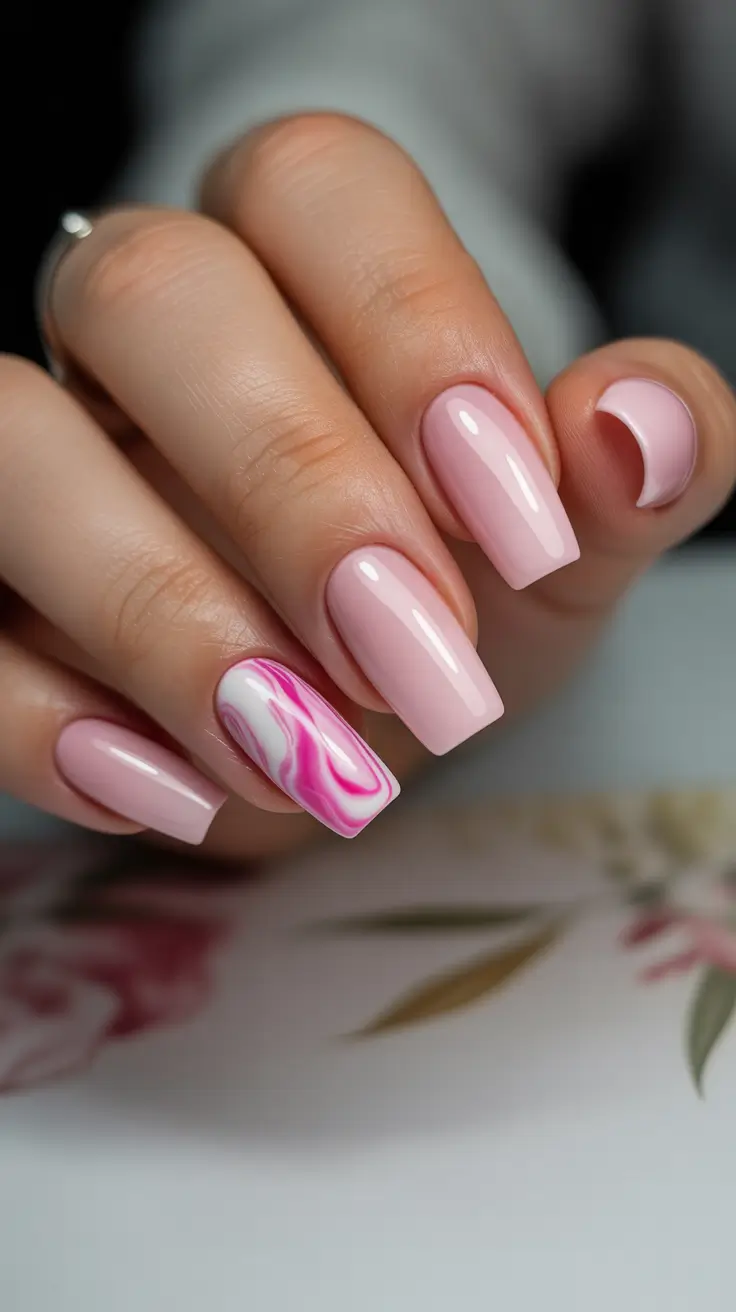 pink-nail-designs-2026-Soft-Blush-Set-With-Marble-Accent