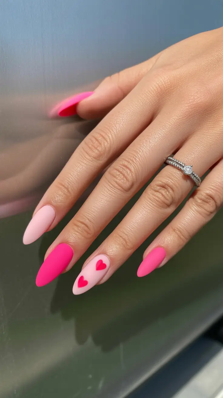 pink-nail-designs-2026-Soft-Hearts-and-Matte-Pink-Romance