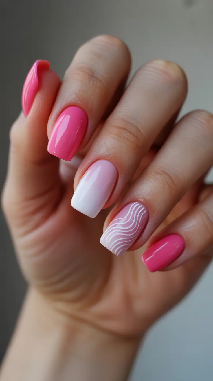 pink-nail-designs-2026-Soft-Gradient-Pink-With-White-Waves