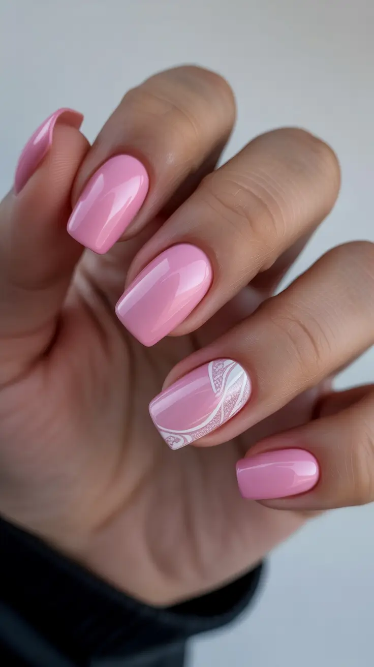 pink-nail-designs-2026-Minimal-Pink-With-Delicate-White-Accents