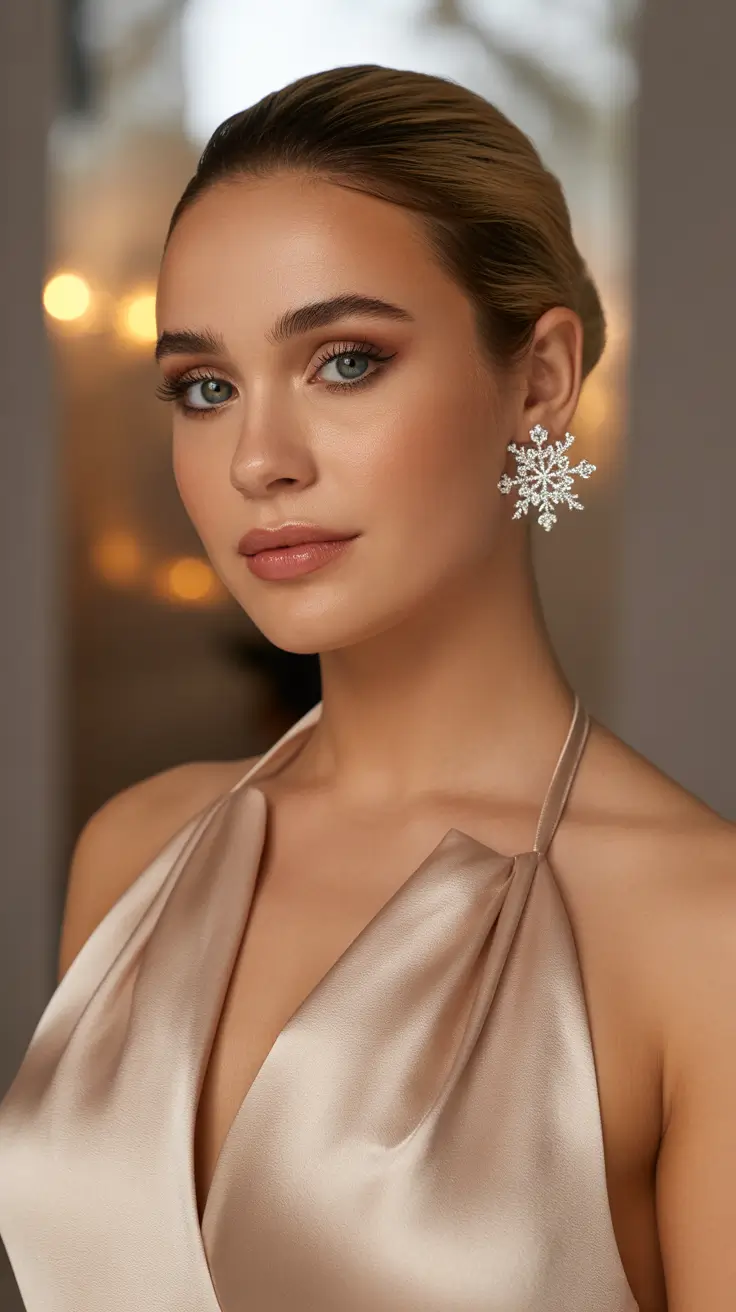 Quick hairstyle ideas 2026 Silky Sculpted Evening Bun with Clean Contours