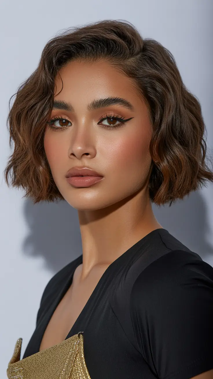 Quick hairstyle ideas 2026 Soft Waved Bob with Natural Texture Lift