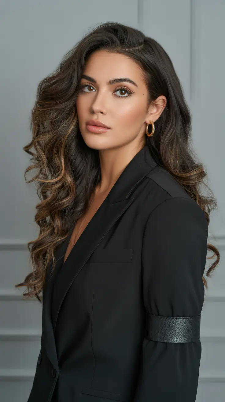Quick hairstyle ideas 2026 Dimensional Voluminous Curls with Soft Highlights