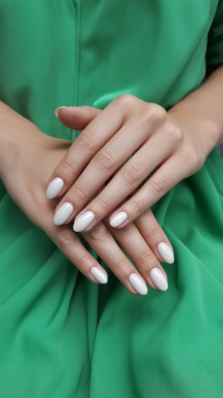 short almond nail designs 2026 Clean Milky White Almonds for a Timeless Look