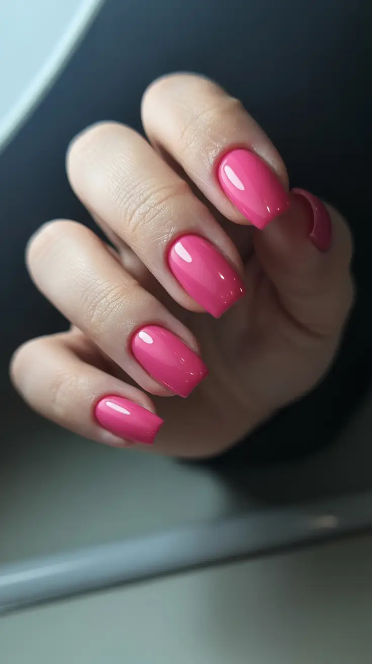 stylish gel nails 2026 Warm Pink Classic with a Modern Twist