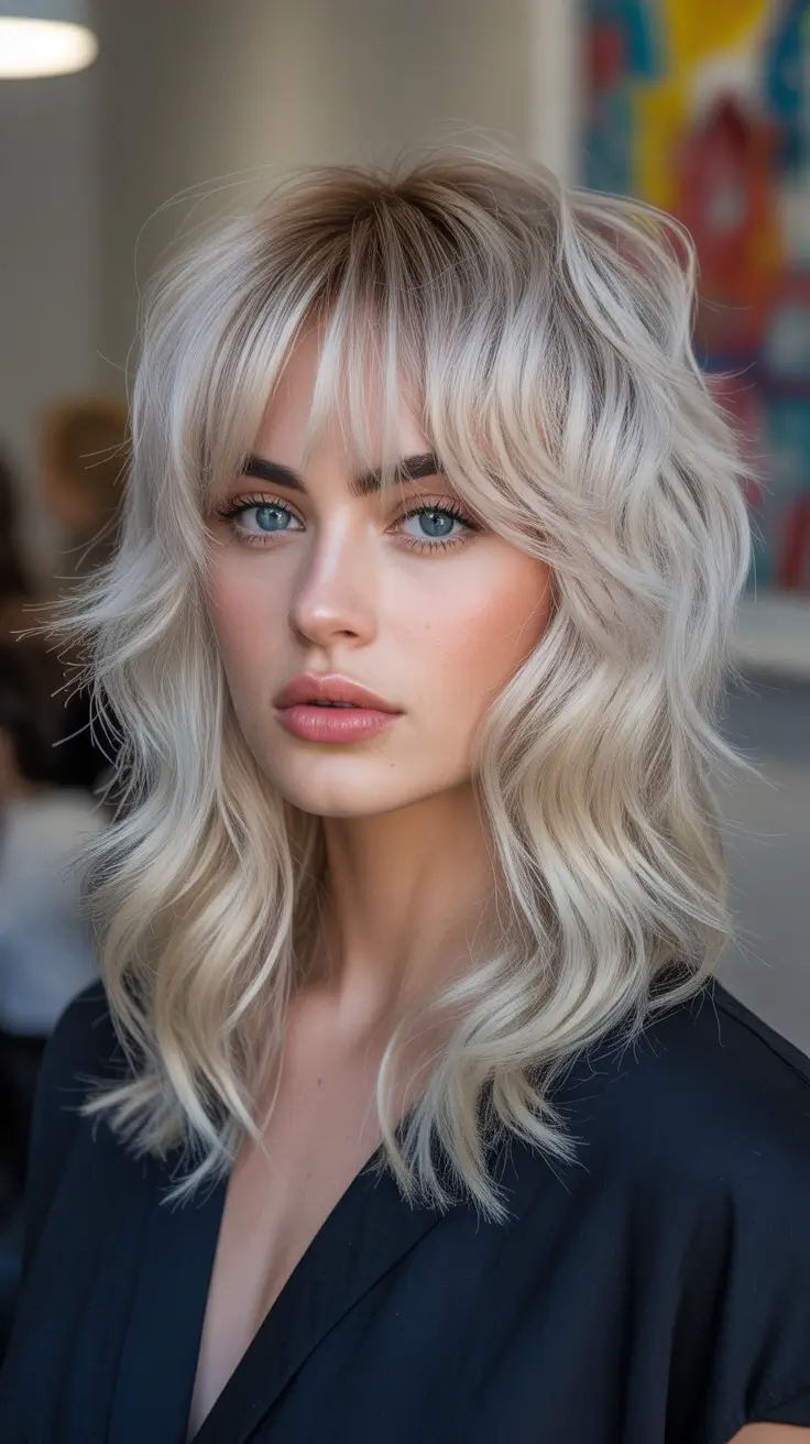 Stylish wolf haircut styles 2026 Soft Layered Wolf Cut With Lightweight Fringe