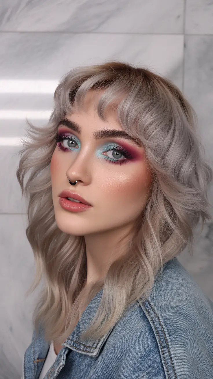 Stylish wolf haircut styles 2026 Silver Ash Wolf Cut With Ethereal Texture