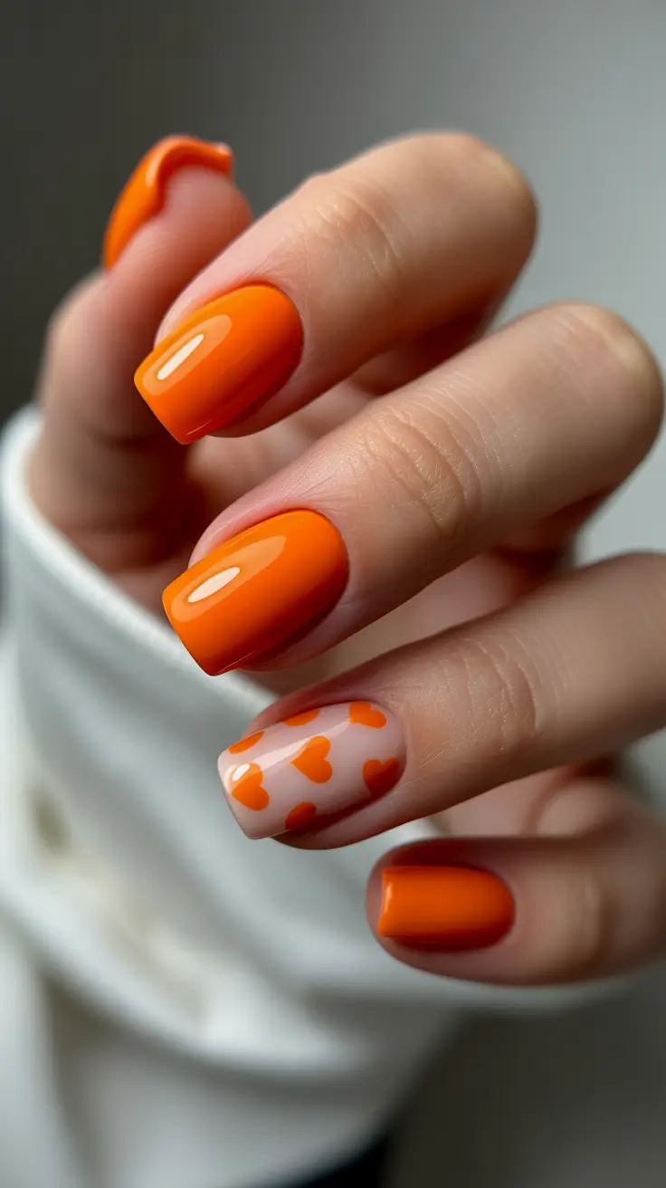 trending nail colors 2026 Vibrant Citrus Glow With Playful Accents