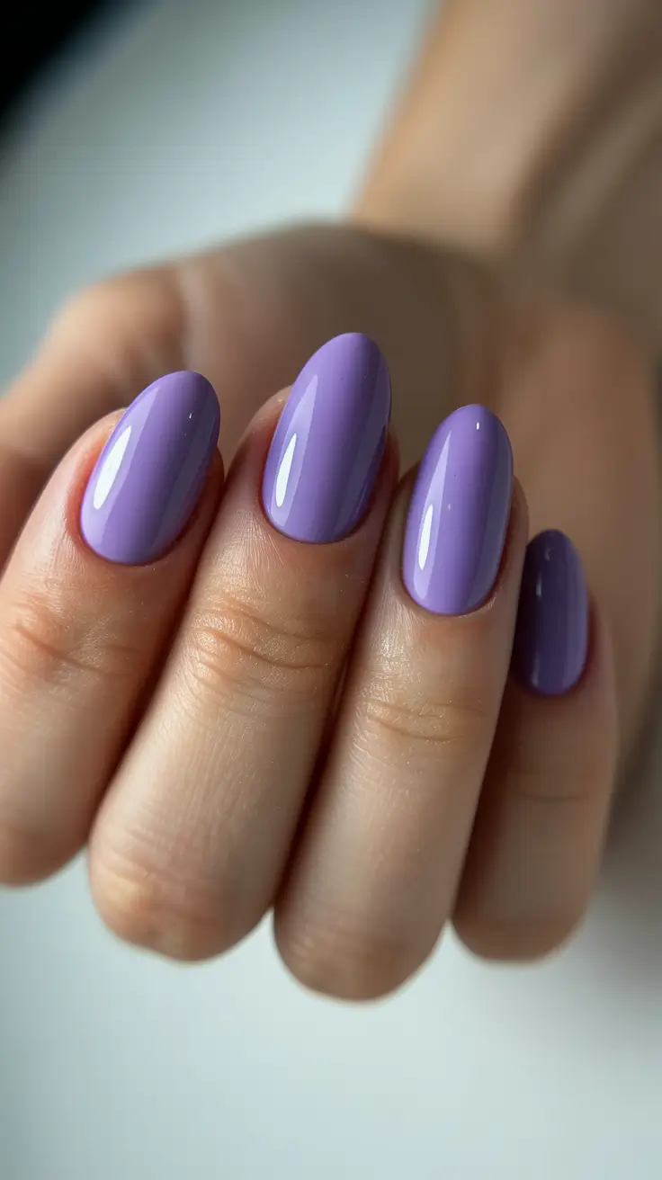 trending nail colors 2026 Soft Lavender Calm