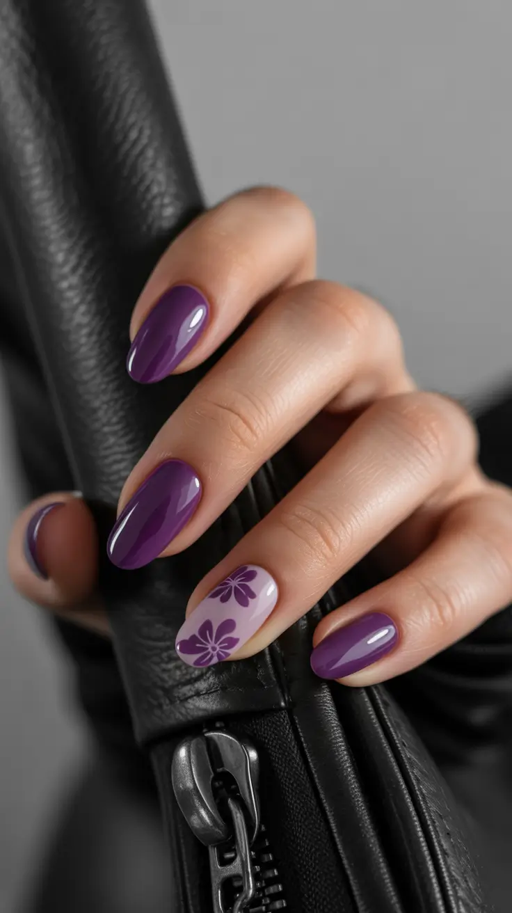trending nail designs 2026 Lavender Bloom Accent