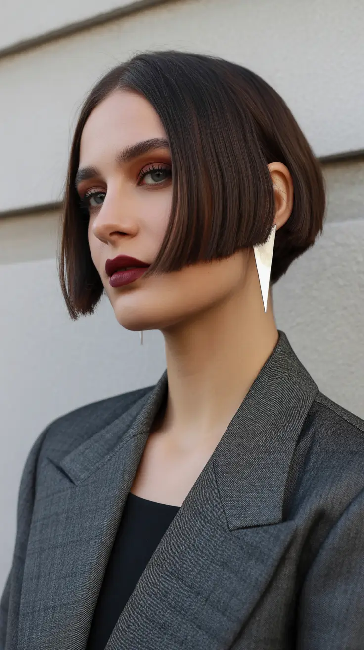 Trendy choppy bob haircuts 2026 Geometric Elegance