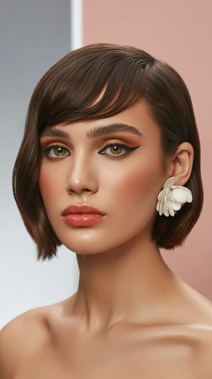 Trendy choppy bob haircuts 2026 Classic Side-Part Bob with a Twist