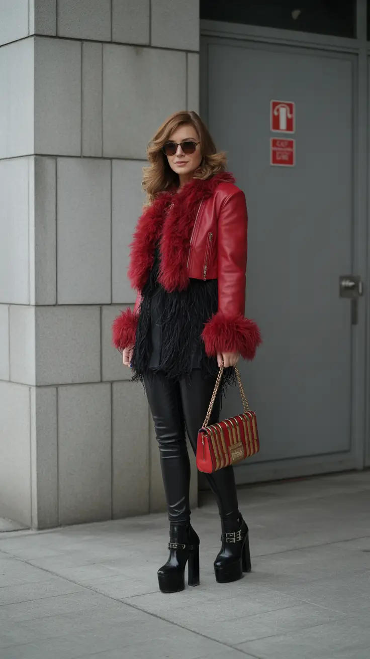 club outfits winter Red Mirage