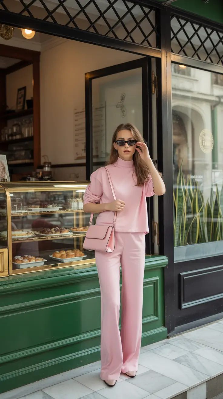 modest spring outfits 2026 Soft Pink Minimalism for Slow Spring Days