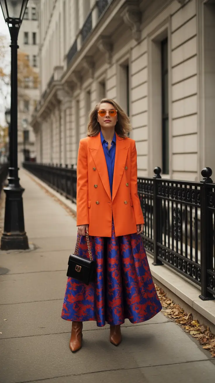best spring outfits 2026 trends women Bold Color Blocking With Tailored Layers