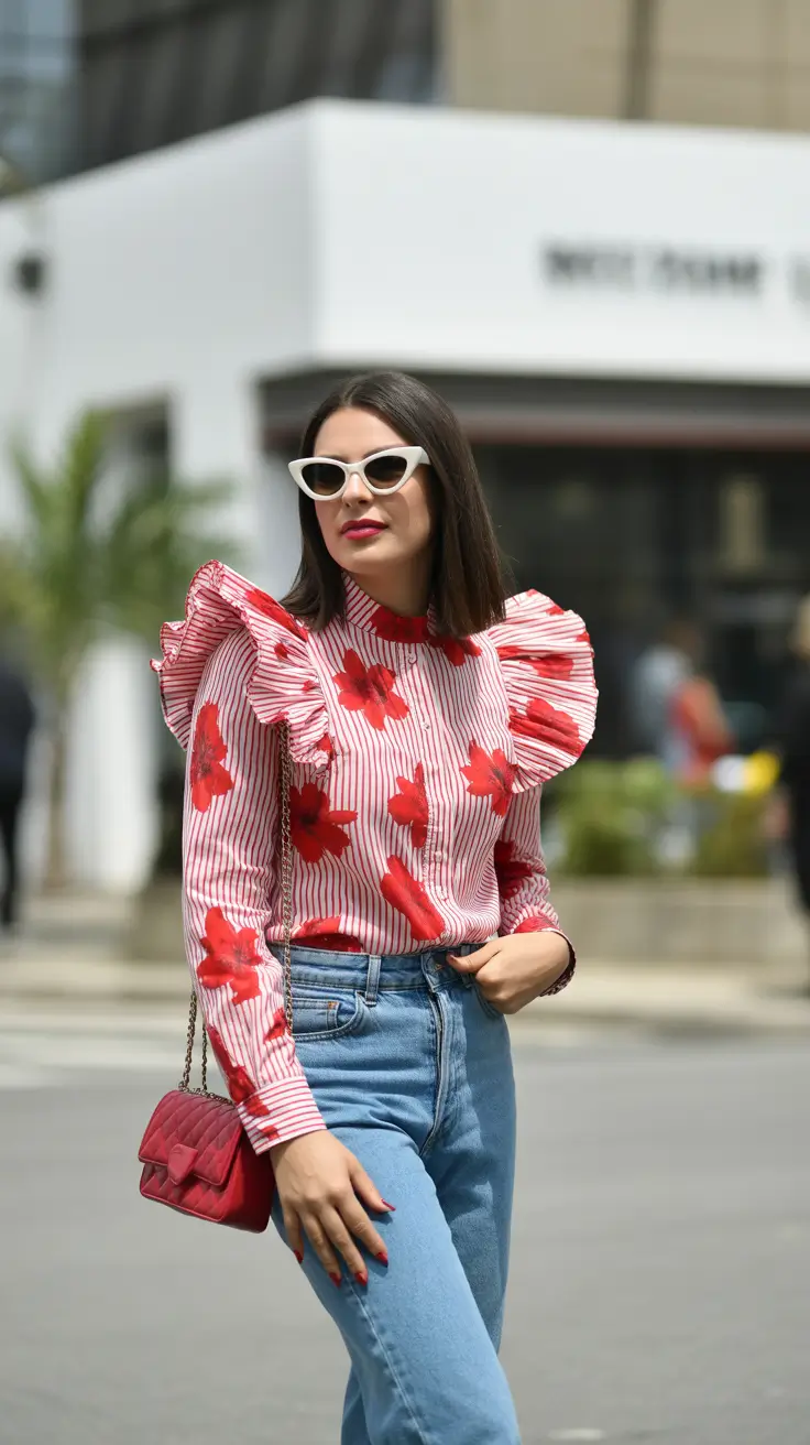 best spring outfits 2026 trends women Statement Ruffles and Retro Flair