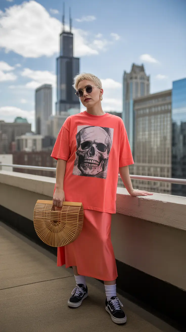 best spring outfits 2026 trends women Urban Edge in Sunset Tones