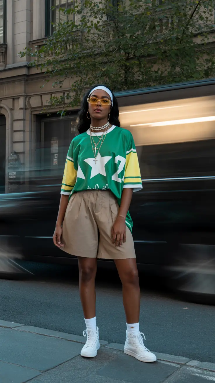 cute black girl spring outfits 2026 - Sporty Retro Color Energy